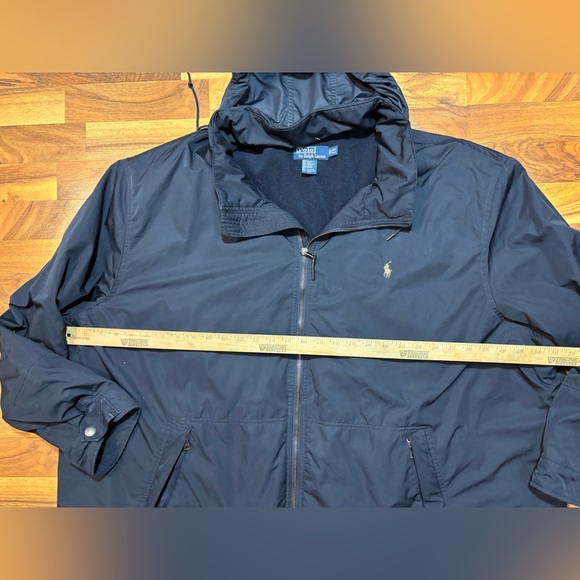 Polo Ralph Lauren Men’s 4LT Tall Navy Hooded Jacket Full Zip Pony Logo - Picture 4 of 6